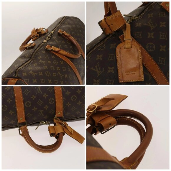 LOUIS VUITTON Monogram Keepall 55 Boston Bag M41424 LV Auth 139874 - Picture 16 of 16